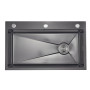Lidz Handmade H7545B Мойка для кухни интегрированная Decor Black PVD Honeycomb 3,0/1,0 мм LDH7545BDECPVD48373