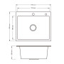 Lidz Handmade H6050H Мойка для кухни интегрированная Decor Honeycomb 2,5/0,5 мм LDH6050DEC48370