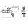 Кран шаровой поливочный Thermo Alliance Forte 1/2"Н незамерзающий TAF141W15