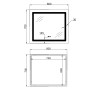 Зеркало Lidz Kubis (KU2) 700х800 с LED-подсветкой Touch, с антизапотеванием, с диммером, рег. яркости LD78LF9048070