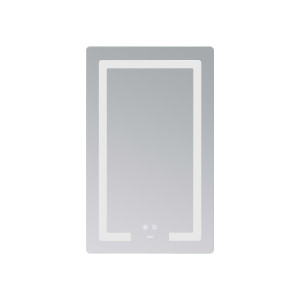 Дзеркало Lidz Kubis (KU2) 500х800 з LED-підсвічуванням Touch, з антизапотіванням, з димером, рег. яскравості LD78LF936508048448