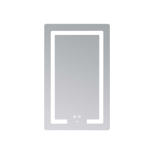 Дзеркало Lidz Kubis (KU2) 500х800 з LED-підсвічуванням Touch, з антизапотіванням, з димером, рег. яскравості LD78LF936508048448