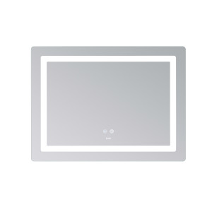 Дзеркало Lidz Kubis (KU2) 800х600 з LED-підсвічуванням Touch, з антизапотіванням, з димером, рег. яскравості LD78LF9048060