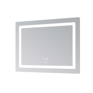 Дзеркало Lidz Kubis (KU2) 800х600 з LED-підсвічуванням Touch, з антизапотіванням, з димером, рег. яскравості LD78LF9048060