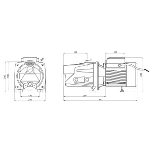Насос самовсасывающий центробежный Thermo Alliance D-JSWm-20M 1,5 кВт