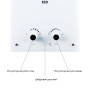 Колонка газовая дымоходная Thermo Alliance JSD20-10GE 10 л панель из стекла White