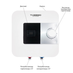 Водонагреватель электрический Thermo Alliance 10 л над мойкой вертикальный, мокрый ТЭН 1,5 кВт SF10X15N