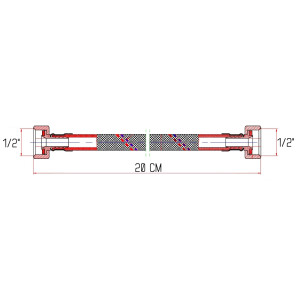 Гибкая подводка для воды Thermo Alliance Forte ВВ 20 см SF381W20