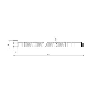 Гнучка підводка для води Thermo Alliance Standart М10 50 см (пара) SD396W50