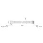 Гибкая подводка для воды Thermo Alliance Standart 60 см ГШ SD398W60