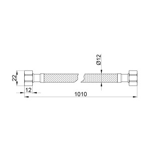 Гибкая подводка для воды Thermo Alliance Standart 100 см ГГ SD397W100