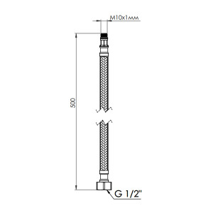 Гибкая подводка для воды Thermo Alliance Forte М10 50 см (пара) SF390W50