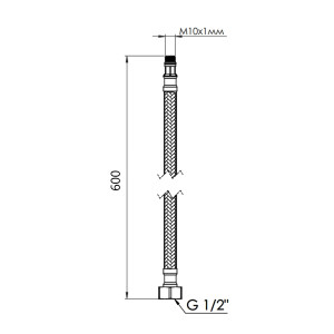 Гнучка підводка для води Thermo Alliance Forte М10 60 см (пара) SF390W60