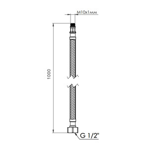 Гибкая подводка для воды Thermo Alliance Forte М10 100 см (пара) SF390W100
