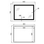 Дзеркало Lidz Kubis (KU1) 900х700 з LED-підсвічуванням Touch, з антизапотіванням, з димером, рег. яскравості LD78LF904907048451