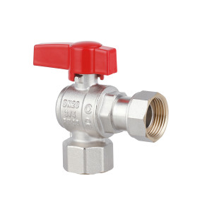 Кран шаровой Thermo Alliance Standart 3/4"ВВ угловой, PN40, с накидной гайкой TAS223W20