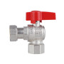 Кран шаровой Thermo Alliance Standart 3/4"ВВ угловой, PN40, с накидной гайкой TAS223W20