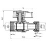 Кран шаровой 1/2"ВВ прямой, PN40, с накидной гайкой Standart TAS260W15 Thermo Alliance