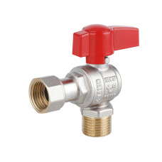 Кран шаровой Thermo Alliance Standart 1/2"ВН угловой, PN40, с накидной гайкой TAS224W15