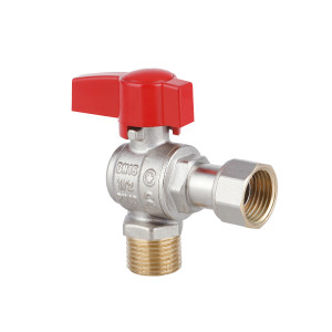 Кран шаровой Thermo Alliance Standart 1/2"ВН угловой, PN40, с накидной гайкой TAS224W15
