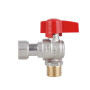 Кран шаровой Thermo Alliance Standart 1/2"ВН угловой, PN40, с накидной гайкой TAS224W15