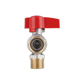 Кран шаровой Thermo Alliance Standart 1/2"ВН угловой, PN40, с накидной гайкой TAS224W15