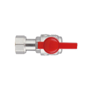 Кран шаровой Thermo Alliance Standart 1/2"ВН угловой, PN40, с накидной гайкой TAS224W15
