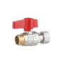 Кран шаровой Thermo Alliance Standart 1/2"ВН прямой, PN40, с накидной гайкой TAS261W15