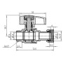 Кран шаровой Thermo Alliance Standart 1/2"ВН прямой, PN40, с накидной гайкой TAS261W15