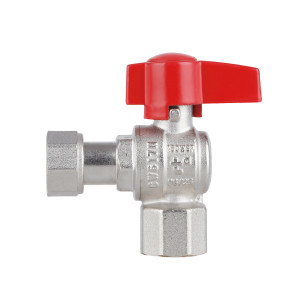 Кран шаровой Thermo Alliance Standart 1/2"ВВ угловой, PN40, с накидной гайкой TAS223W15