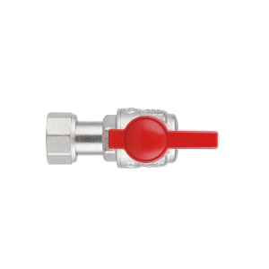 Кран шаровой Thermo Alliance Standart 1/2"ВВ угловой, PN40, с накидной гайкой TAS223W15
