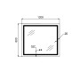 Дзеркало Qtap Mideya MI1) 1200х800 з LED-підсвічуванням Touch, з антизапотіванням, димером, рег. яскравості QT2078F12080