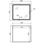 Дзеркало Qtap Mideya (MI2)  800х700 з LED-підсвічуванням Touch, з антизапотіванням, з димером, рег. яскравості QT2078NCF807048476