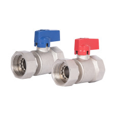 Комплект кранов шаровых Thermo Alliance Standart 1"ВВ прямой, PN40, с накидной гайкой TAS262RBW25