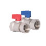 Комплект кранов шаровых Thermo Alliance Standart 1"ВВ прямой, PN40, с накидной гайкой TAS262RBW25