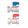 Комплект кранов шаровых Thermo Alliance Standart 1"ВВ прямой, PN40, с накидной гайкой TAS262RBW25