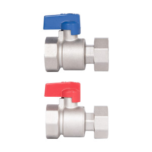 Комплект кранов шаровых Thermo Alliance Standart 1"ВВ прямой, PN40, с накидной гайкой TAS262RBW25