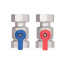 Комплект кранов шаровых Thermo Alliance Standart 1"ВВ прямой, PN40, с накидной гайкой TAS262RBW25