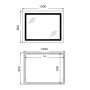 Дзеркало Qtap Cardinal (CA2) 1000х800 з LED-підсвічуванням Touch, з антизапотіванням, з димером, рег. темп. кольору (3000-6500K) QT0478C1008048455