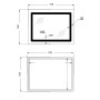 Дзеркало Lidz Kubis (KU2) 700х500 з LED-підсвічуванням Touch, з антизапотіванням, з димером, рег. яскравості LD78LF90448486