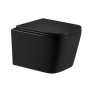 Унитаз подвесной Qtap Crow Ultra Quiet 485×340×290 мм, Matt Black, с сиденьем Slim Duroplast/ Soft-close/ Quick Release QT05335171MB