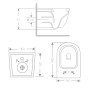 Унитаз подвесной Qtap Jay Ultra Quiet 485х360х320 мм, Matt Black, сиденьем Slim Duroplast/ Soft-close/ Quick Relase QT07335177MB