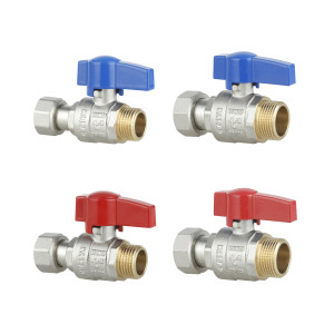 Комплект прямых кранов Thermo Alliance Standart 1/2"ВН -3/4"ВН с накидной гайкой  для подключенние котла TAS262RBW1520