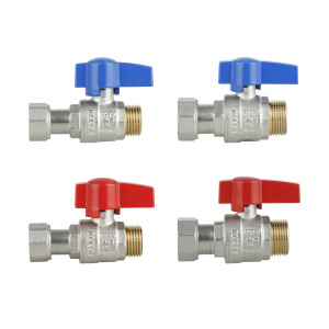 Комплект прямых кранов Thermo Alliance Standart 1/2"ВН -3/4"ВН с накидной гайкой  для подключенние котла TAS262RBW1520
