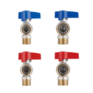 Комплект угловой кранов Thermo Alliance Standart  1/2"ВН -3/4"ВН с накидной гайкой  для подключенние котла TAS225RBW1520