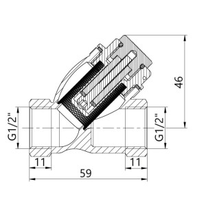 Фильтр грубой очистки Thermo Alliance Forte для воды 1/2"ВВ косой с магнитом TAF126MW15
