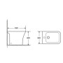 Биде напольное Qtap Presto Quadro 525×340×400 мм, White QTPRE29W49124