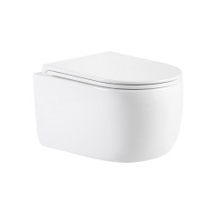 Унитаз подвесной Qtap Taurus Ultra Quiet 515×360×350 мм, White, с сиденьем Slim Duroplast / Soft-close / Quick Release QTTAU26W49116