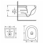 Унитаз подвесной Qtap Taurus Ultra Quiet 515×360×350 мм, White, с сиденьем Slim Duroplast / Soft-close / Quick Release QTTAU26W49116