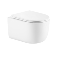 Унитаз подвесной Qtap Taurus безободковый с сиденьем Soft-close QTTAU26W45428